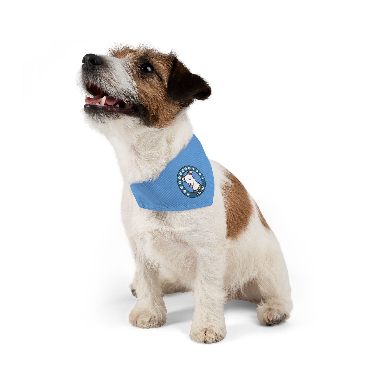 Blue Georgie Pet Bandana Collar - Stylish Dog Accessory for Celebrations, Holidays & Everyday Wear