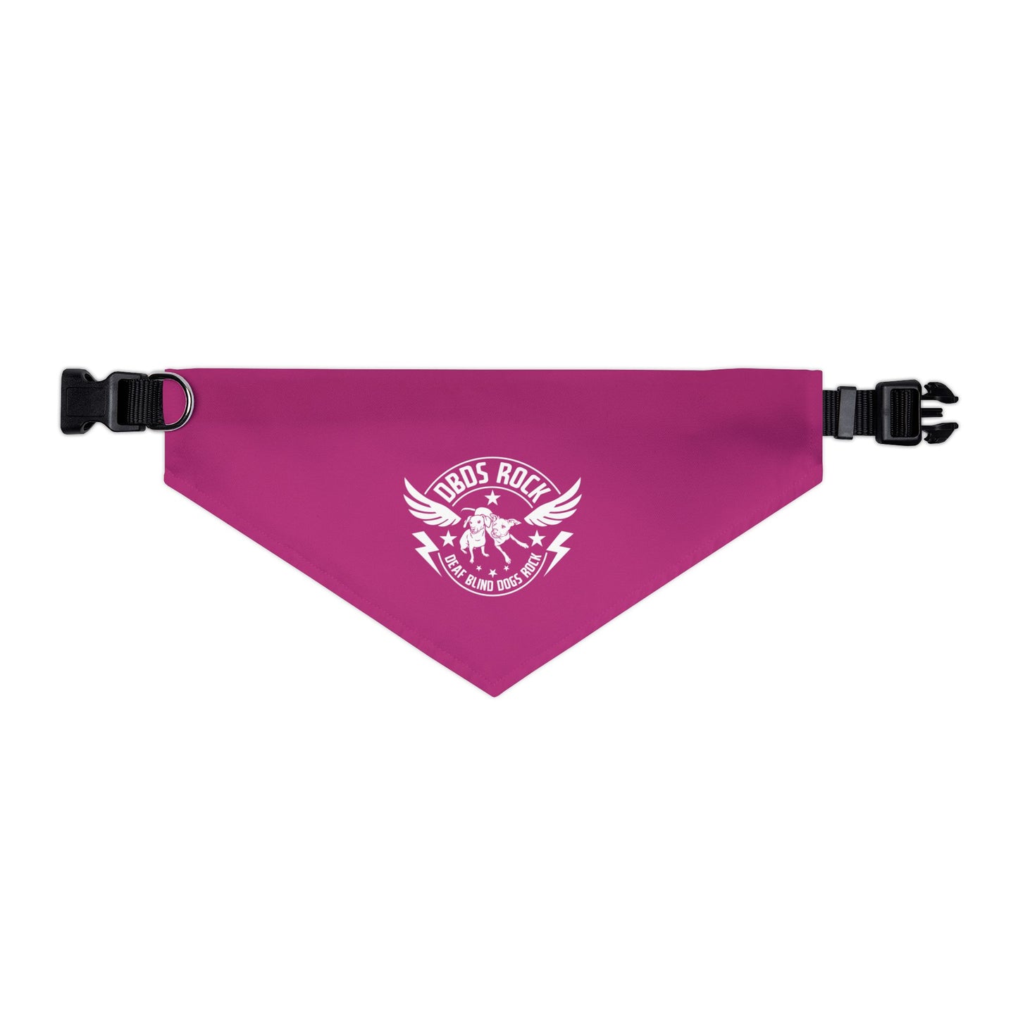 DBDR Pink Pet Bandana Collar - for the DeafBlind dog in your life!