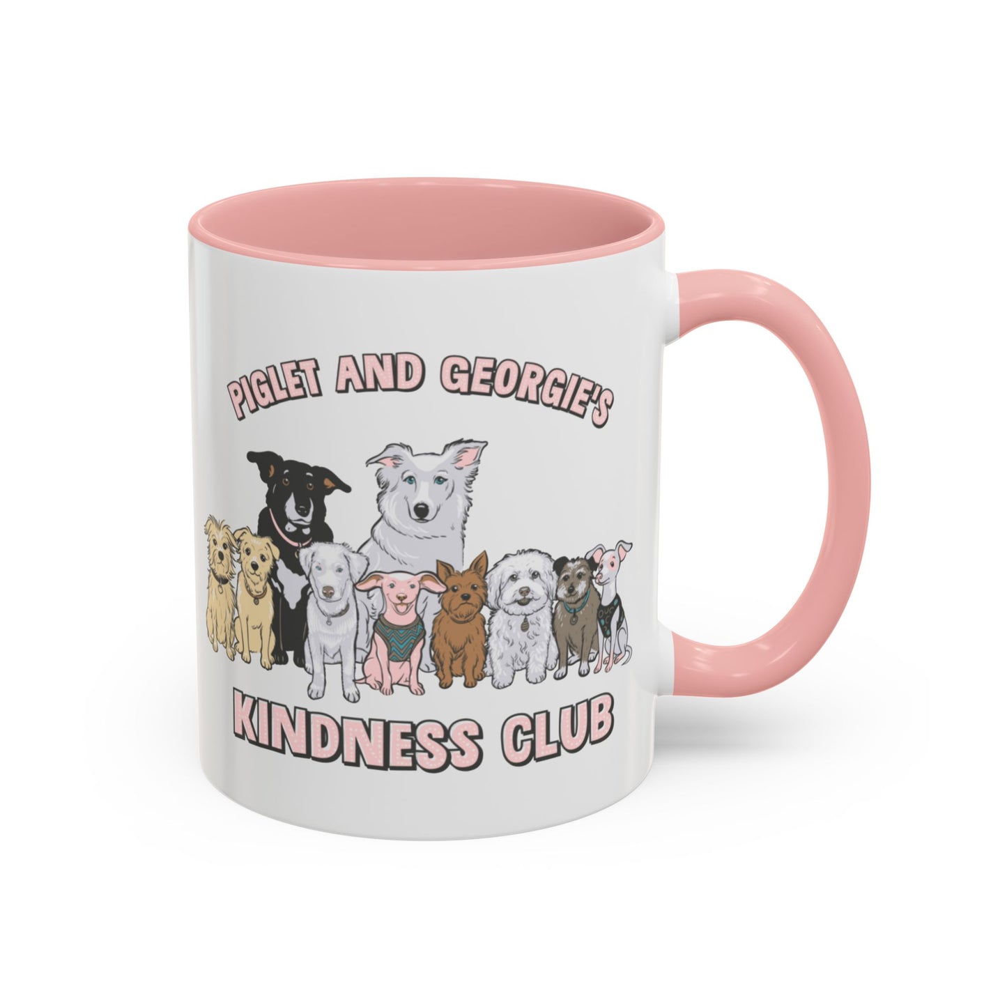 Piglet and Georgie's Kindness Club Accent Coffee Mug (11, 15oz)