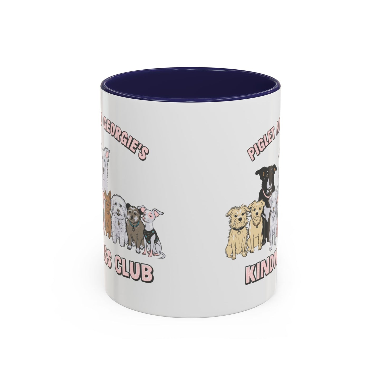 Piglet and Georgie's Kindness Club Accent Coffee Mug (11, 15oz)
