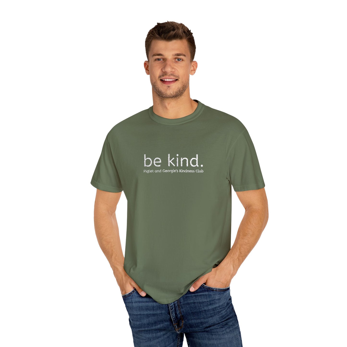 Piglet and Georgie's Be Kind Unisex T-shirt, Positive Message Tee, Casual Wear, Gift for Friends, Self-Care Reminder, Everyday Comfort