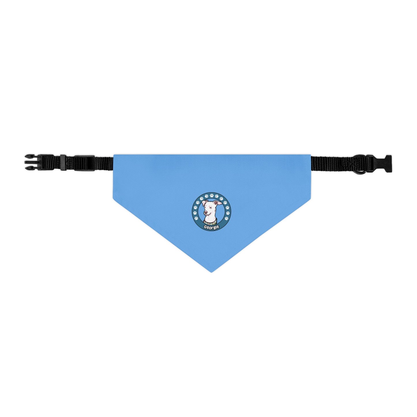 Blue Georgie Pet Bandana Collar - Stylish Dog Accessory for Celebrations, Holidays & Everyday Wear