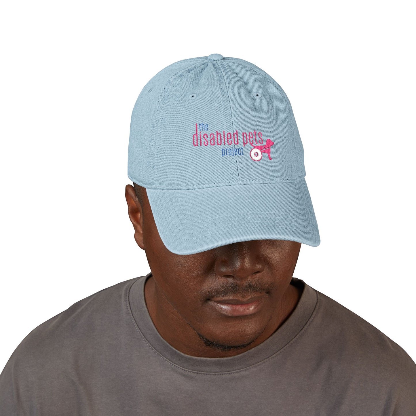 Cute Embroidered Denim Hat for Pet Parents who care for Disabled Pets!
