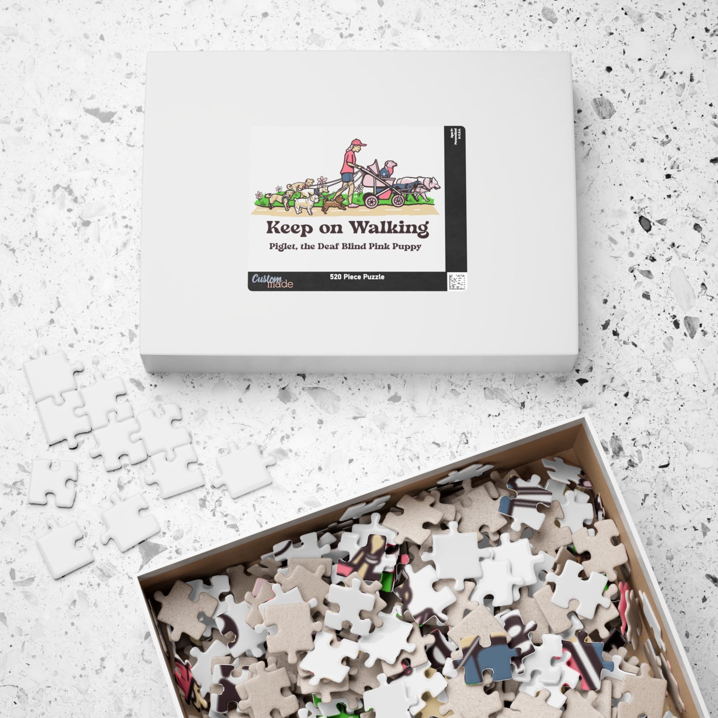 Piglet and his pack walking puzzle