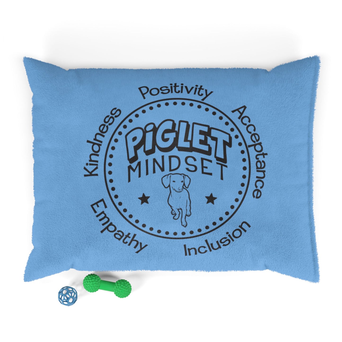 Blue Piglity Soft Velvety Pet Bed