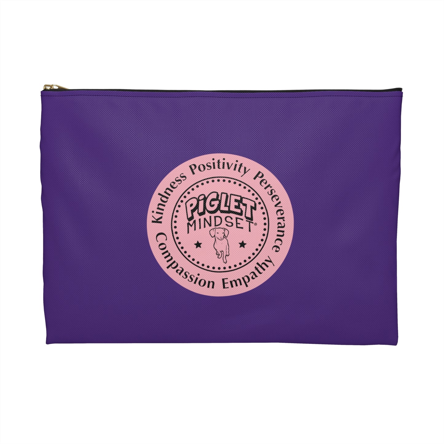 Piglet Mindset Inspirational Accessory Pouch – Kindness, Positivity & Empathy