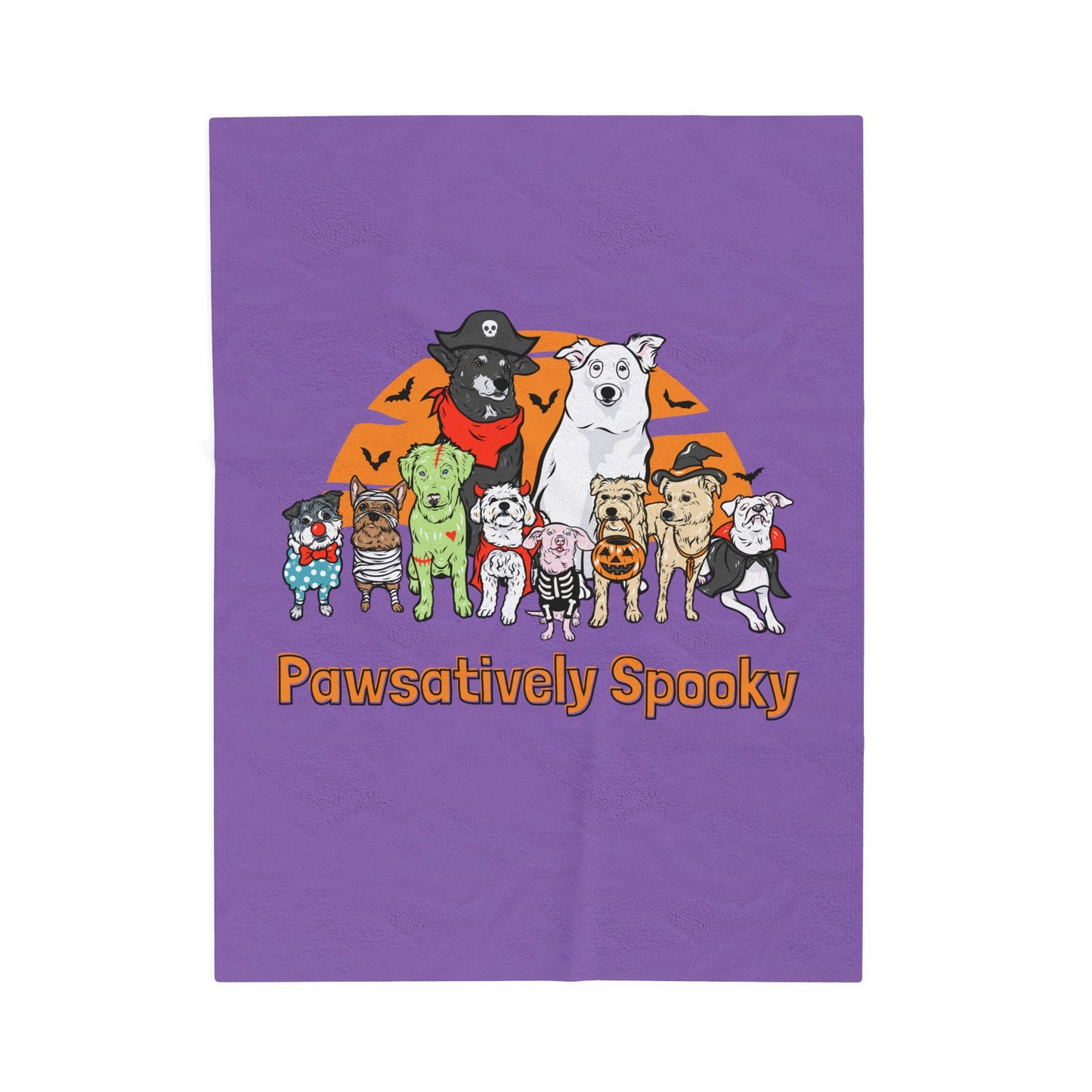 Piglet and Georgie's Happy Halloween Club Plush Blanket | Perfect Gift for Dog Lovers | Cozy Home Decor | Animal Rescue Fundraiser