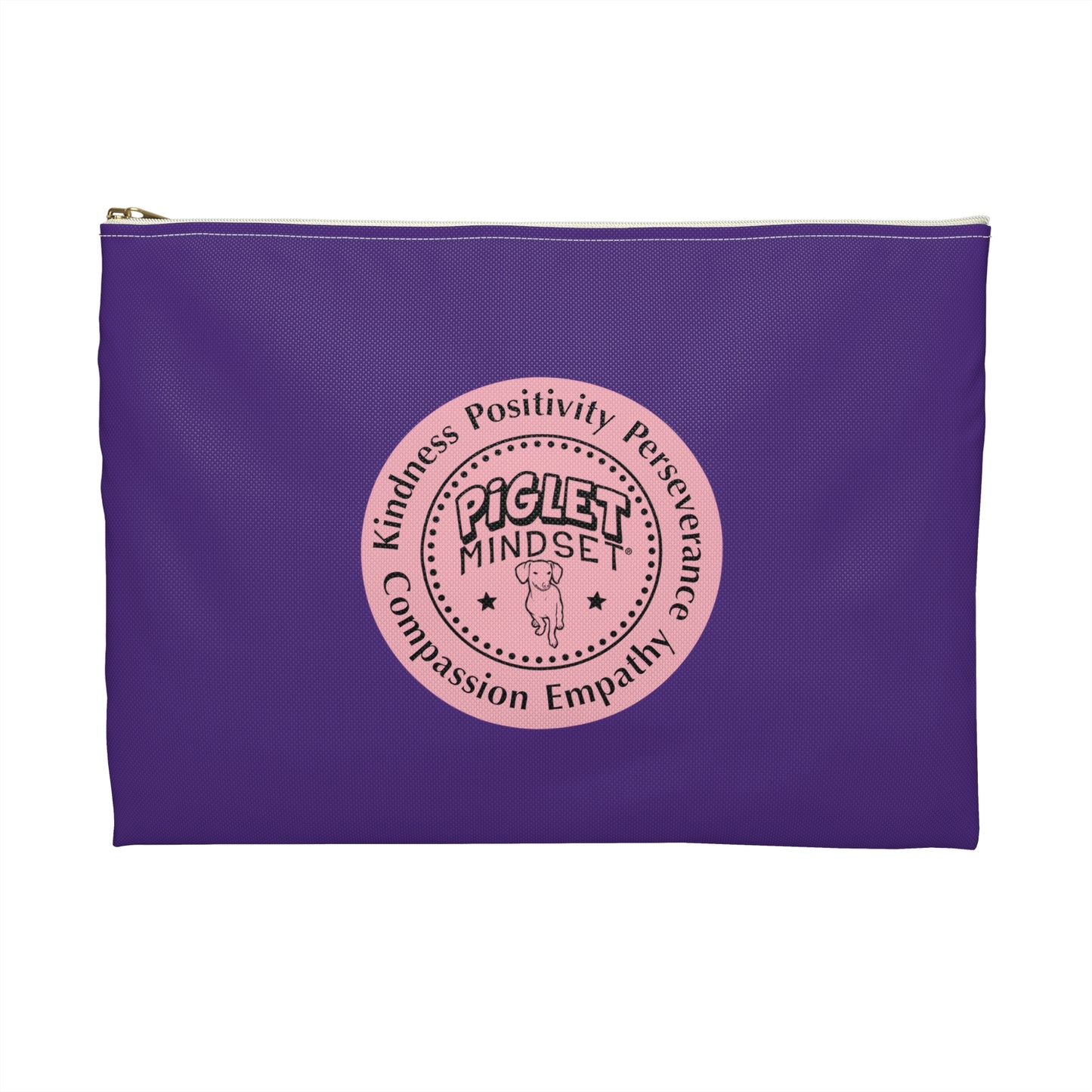 Piglet Mindset Inspirational Accessory Pouch – Kindness, Positivity & Empathy