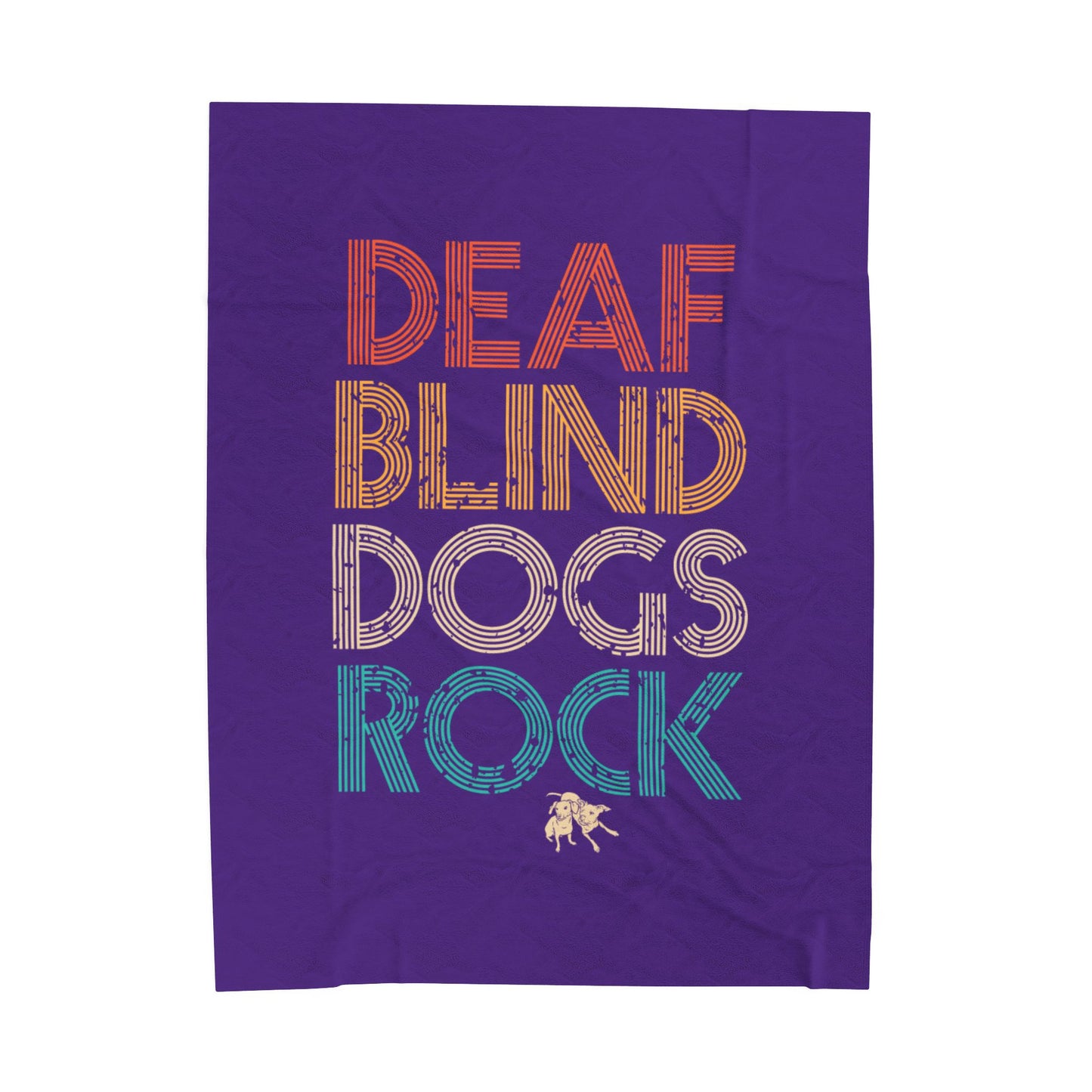 Deaf Blind Dogs Rock Plush Blanket | Perfect Gift for Dog Lovers | Cozy Home Decor | Animal Rescue Fundraiser