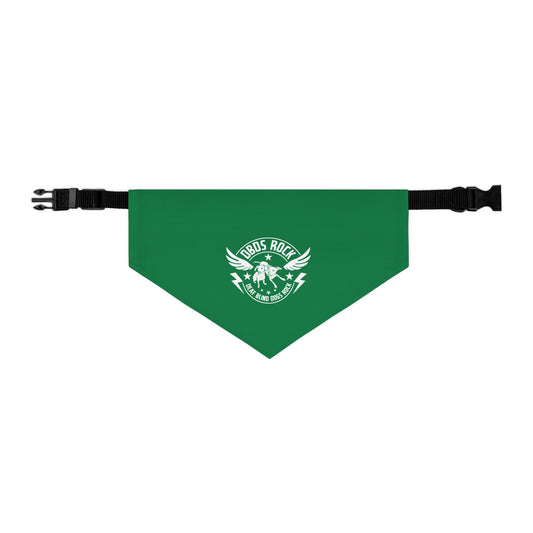 Green DBDR (Deaf Blind Dogs Rock) Bandana Collar - Stylish Dog Accessory for Celebrations, Holidays & Everyday Wear