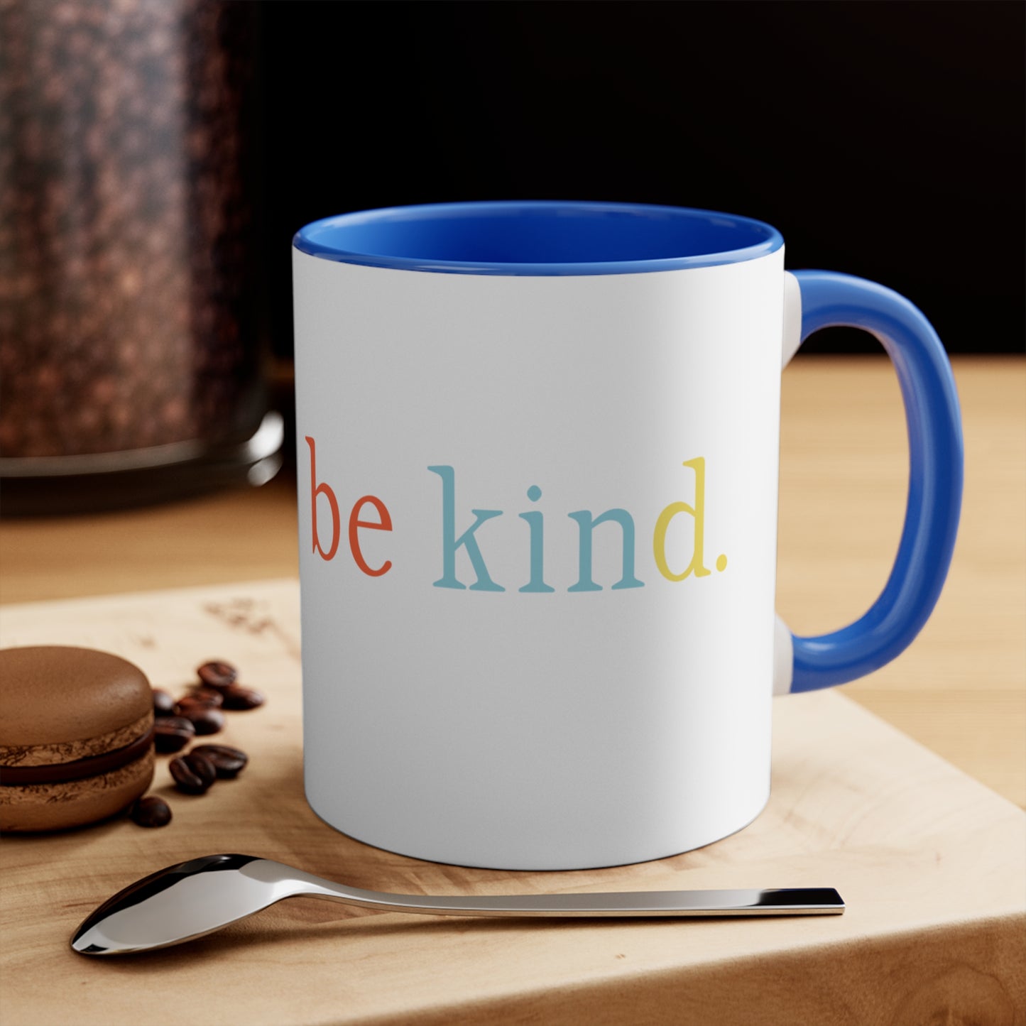 Be Kind Piglet the Dog Photo Accent Mug — Personalized "Piglet" Pet Portrait Coffee Cup