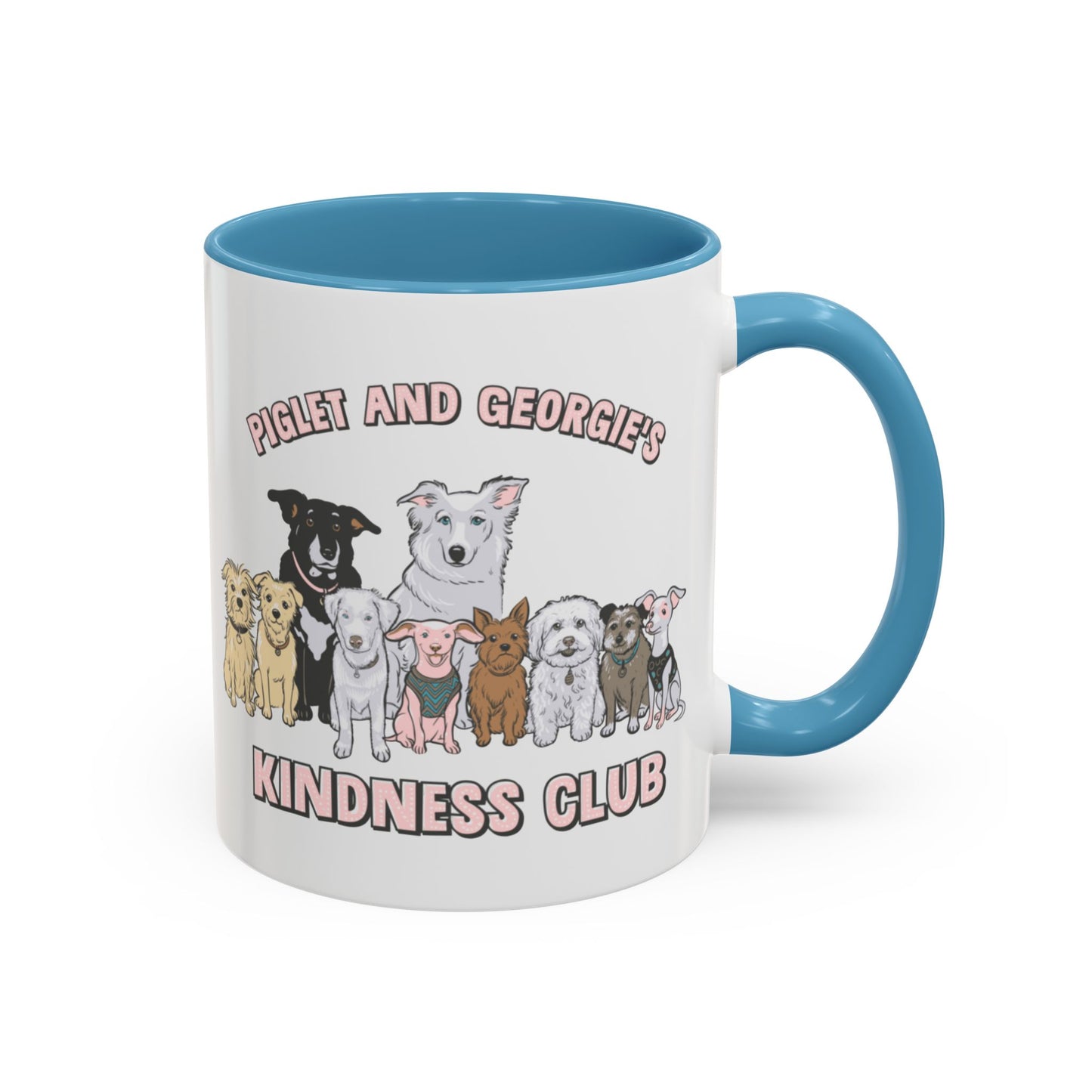 Piglet and Georgie's Kindness Club Accent Coffee Mug (11, 15oz)