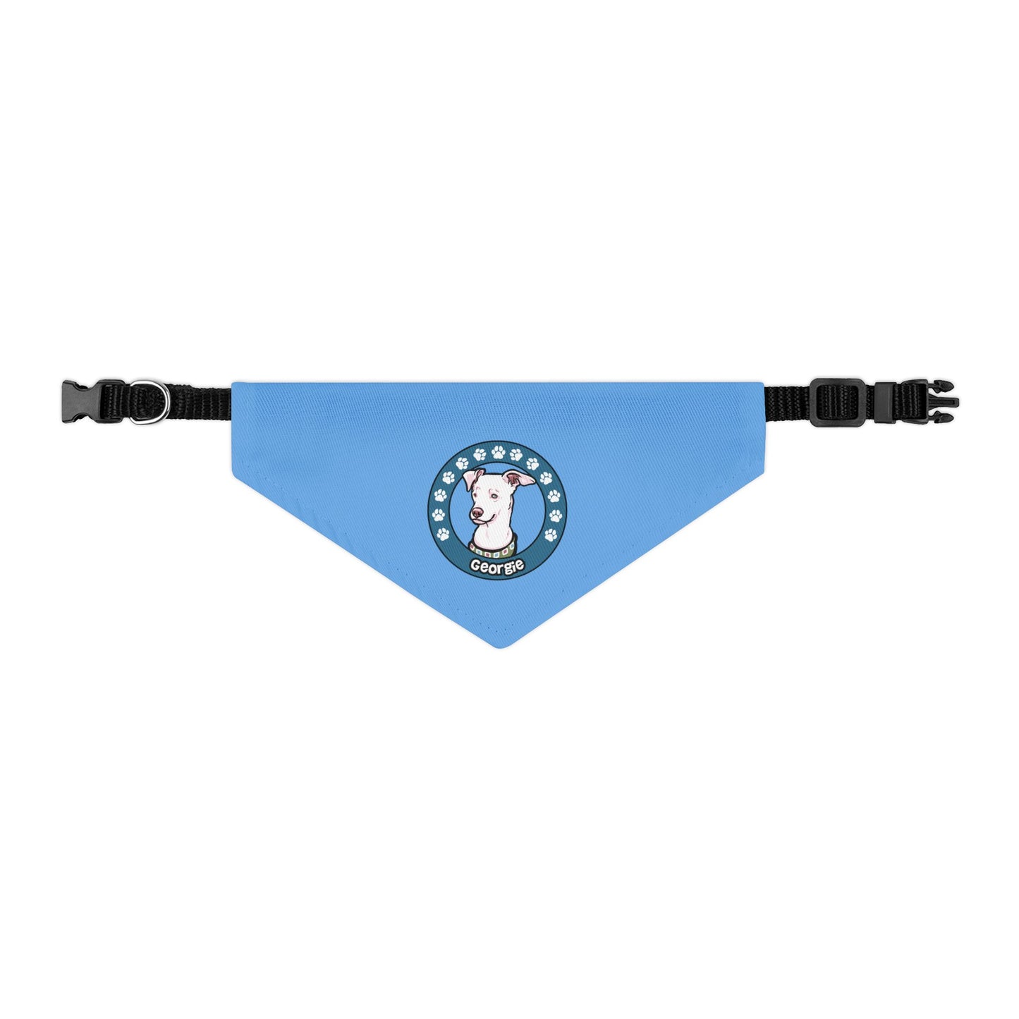 Blue Georgie Pet Bandana Collar - Stylish Dog Accessory for Celebrations, Holidays & Everyday Wear
