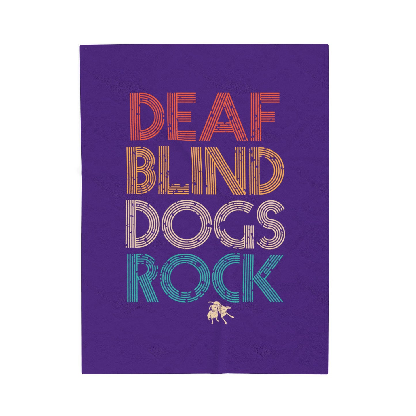 Deaf Blind Dogs Rock Plush Blanket | Perfect Gift for Dog Lovers | Cozy Home Decor | Animal Rescue Fundraiser
