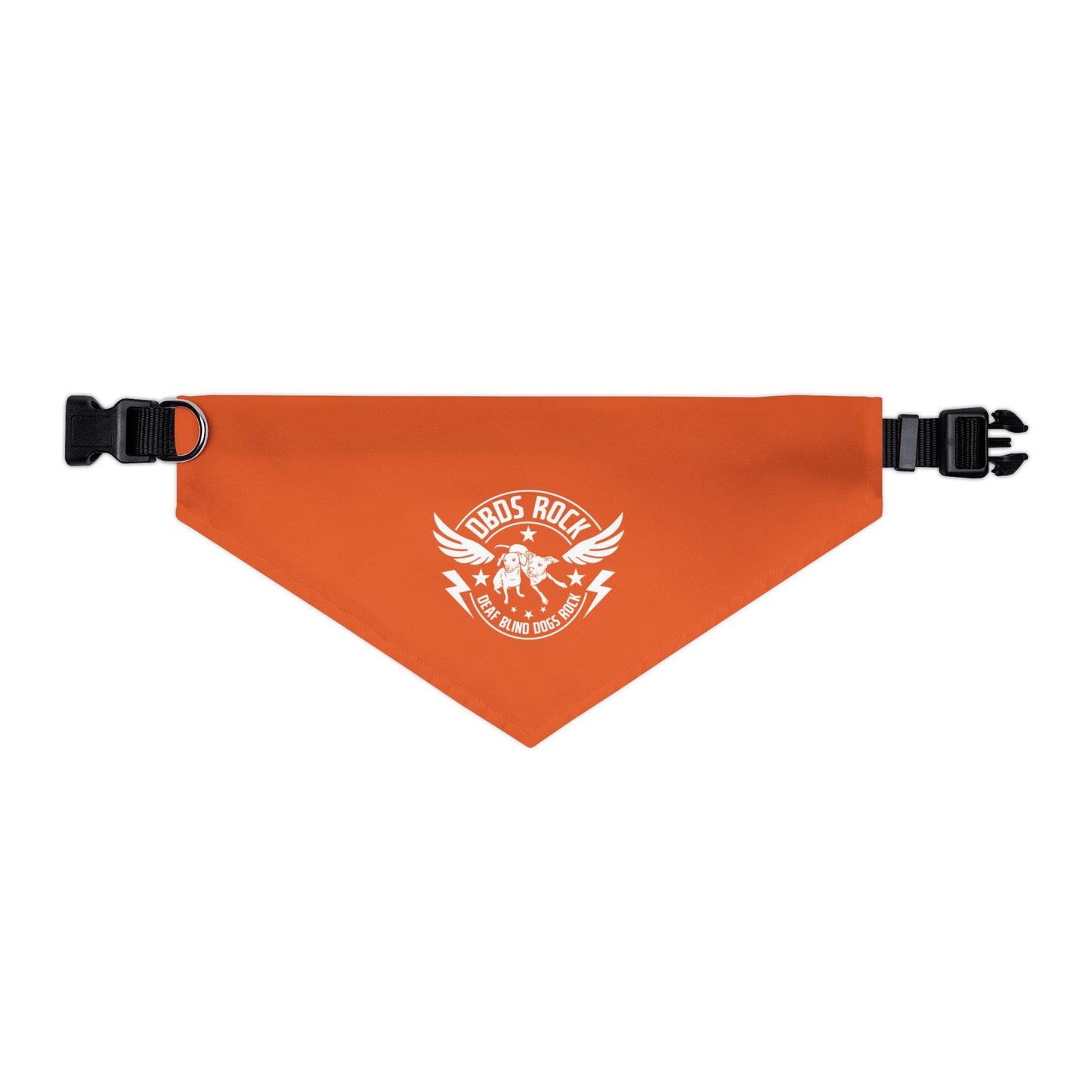 Orange Pet Bandana Collar - for the DeafBlind dog in your life!