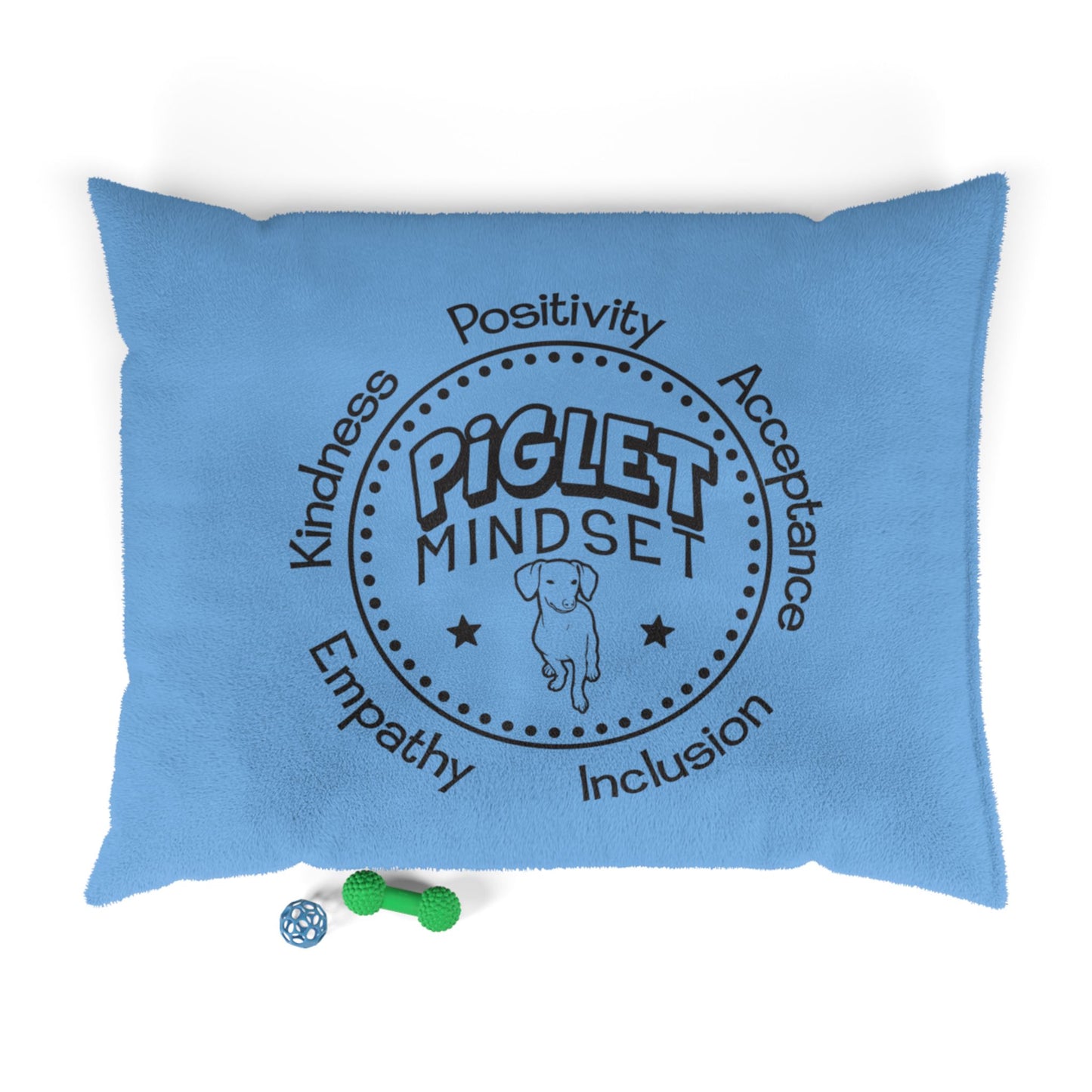 Blue Piglity Soft Velvety Pet Bed