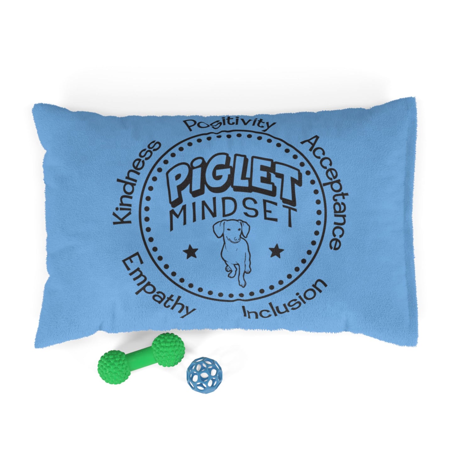 Blue Piglity Soft Velvety Pet Bed