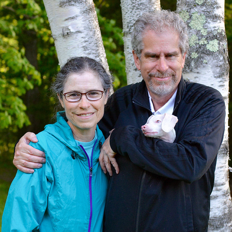 Melissa and Warren Shapiro with Piglet