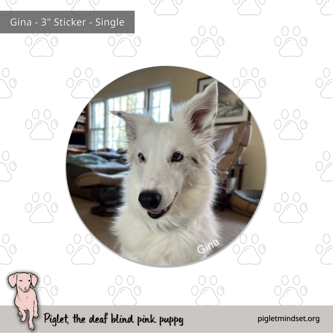 Gina 3 inch sticker single