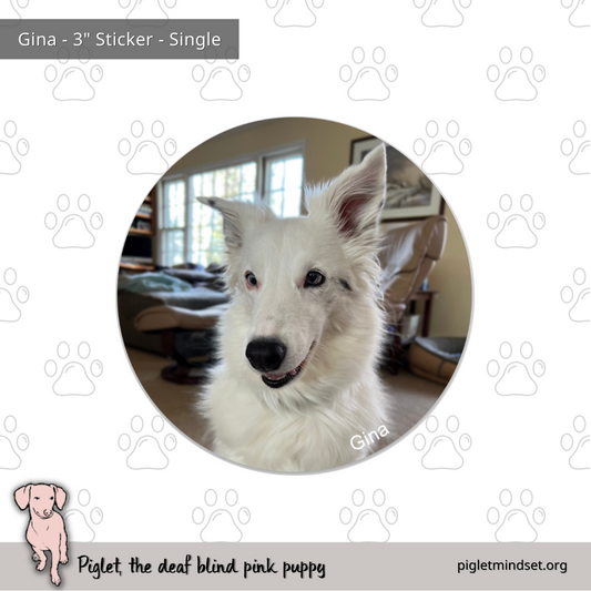 Gina 3 inch sticker single