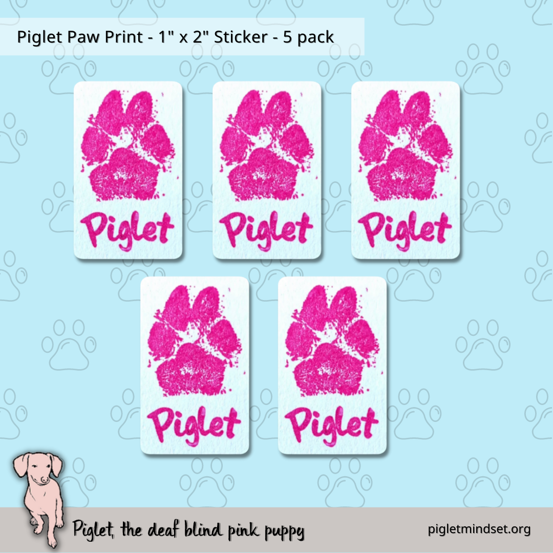 Piglets Paw Print - 1" Sticker