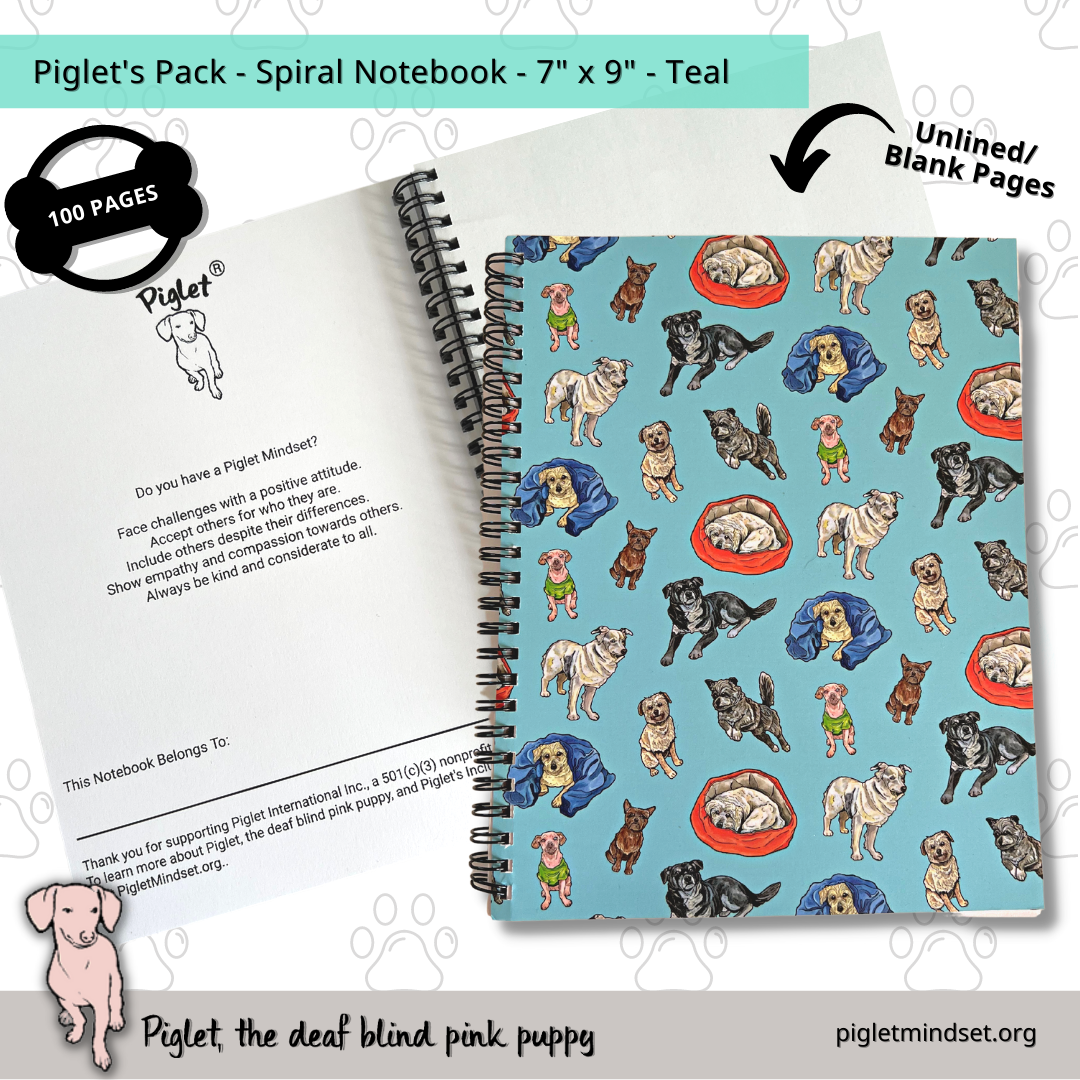 Piglet's Inclusion Pack - Spiral Notebook - 7" x 9"
