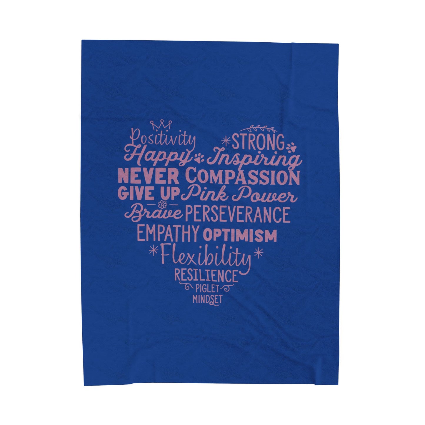 Piglet Mindset Heart Blankets