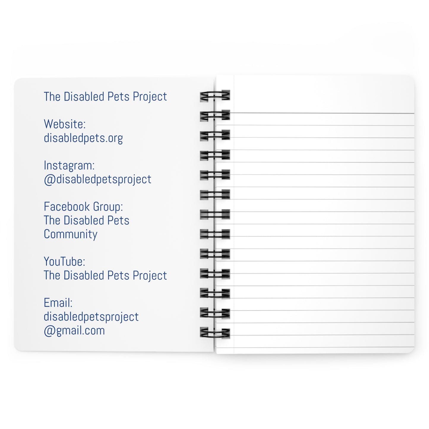 The Disabled Pets Project Spiral Bound Notebook