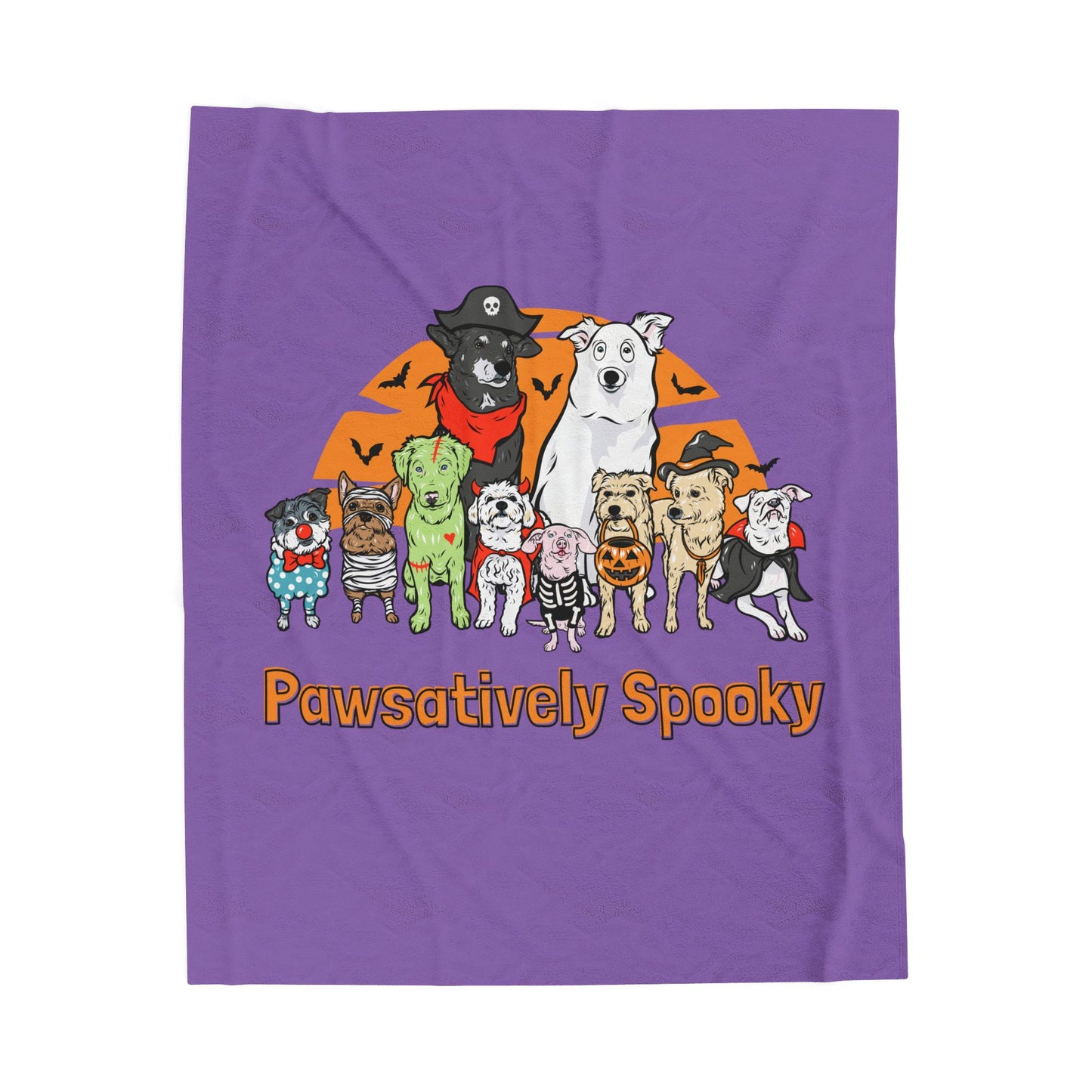 Piglet and Georgie's Happy Halloween Club Plush Blanket | Perfect Gift for Dog Lovers | Cozy Home Decor | Animal Rescue Fundraiser