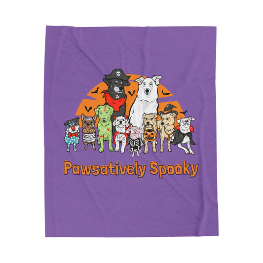 Piglet and Georgie's Happy Halloween Club Plush Blanket | Perfect Gift for Dog Lovers | Cozy Home Decor | Animal Rescue Fundraiser