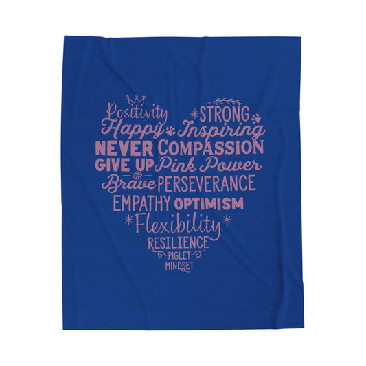 Piglet Mindset Heart Blankets