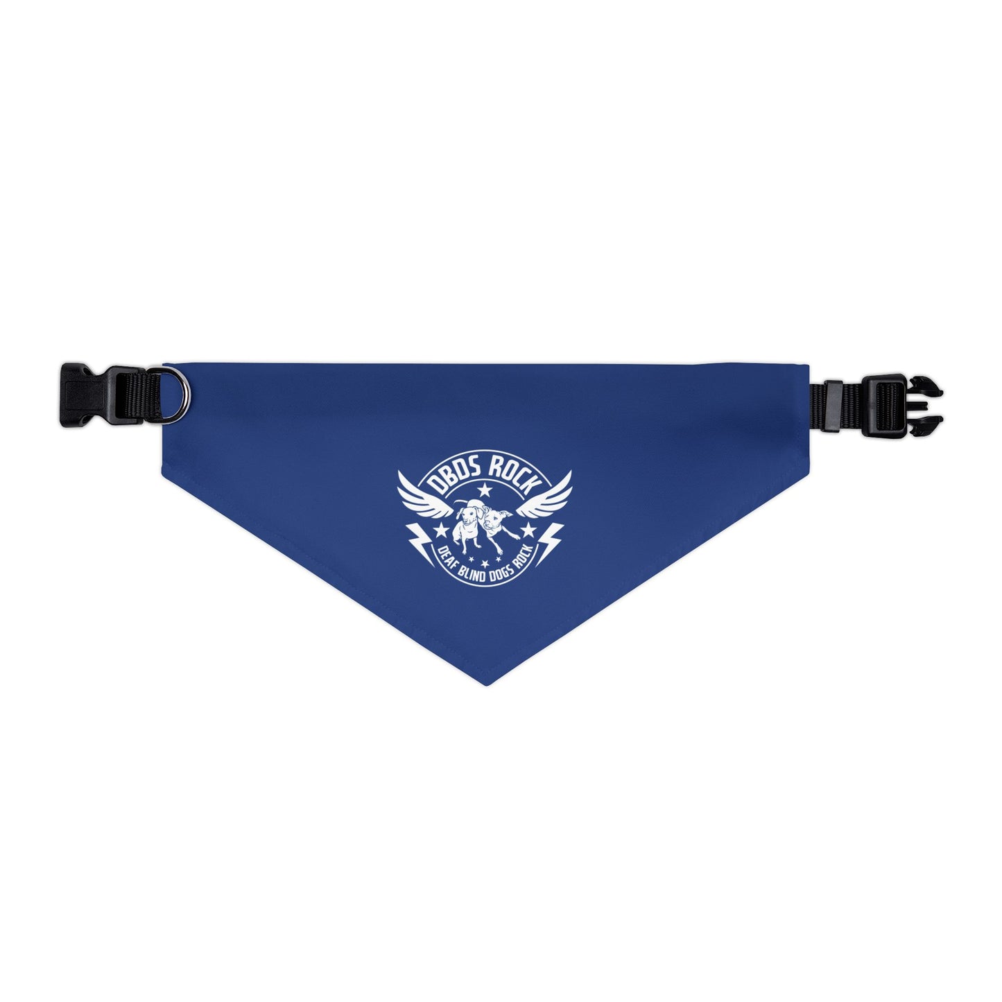 DBDR Blue Pet Bandana Collar - for the DeafBlind dog in your life!