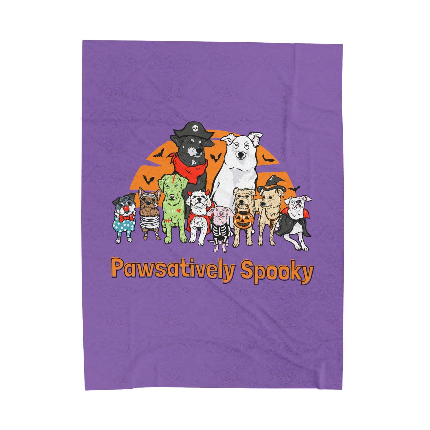Piglet and Georgie's Happy Halloween Club Plush Blanket | Perfect Gift for Dog Lovers | Cozy Home Decor | Animal Rescue Fundraiser