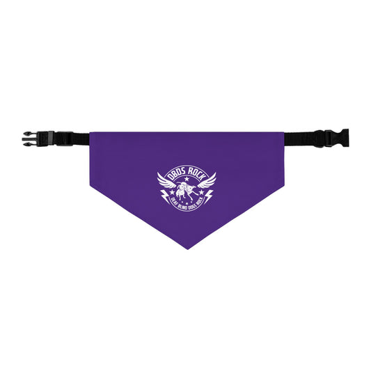 Purple DBDR (Deaf Blind Dogs Rock) Bandana Collar - Stylish Dog Accessory for Celebrations, Holidays & Everyday Wear