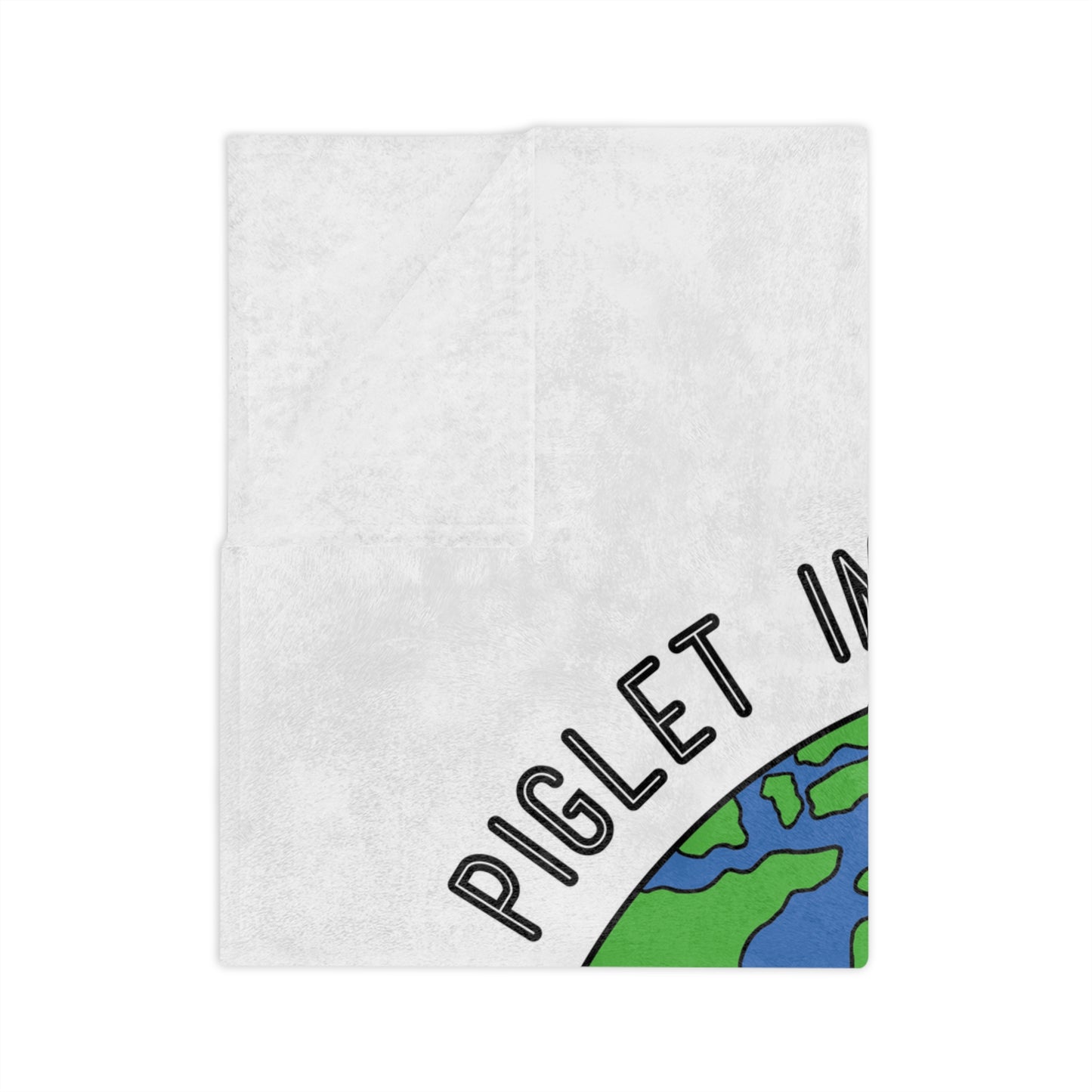 Around the World with Piglet, Velveteen Microfiber Blanket