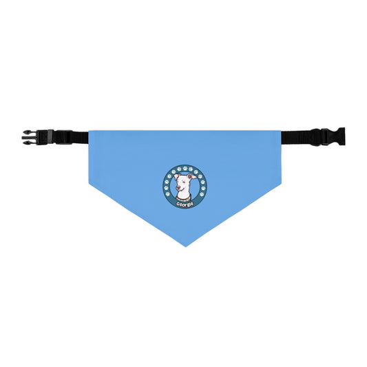 Blue Georgie Pet Bandana Collar - Stylish Dog Accessory for Celebrations, Holidays & Everyday Wear