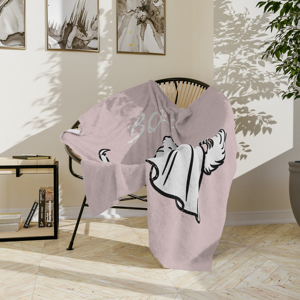 Ruby and Georgie 'Boo-P' Ghost Dogs Microfiber Throw