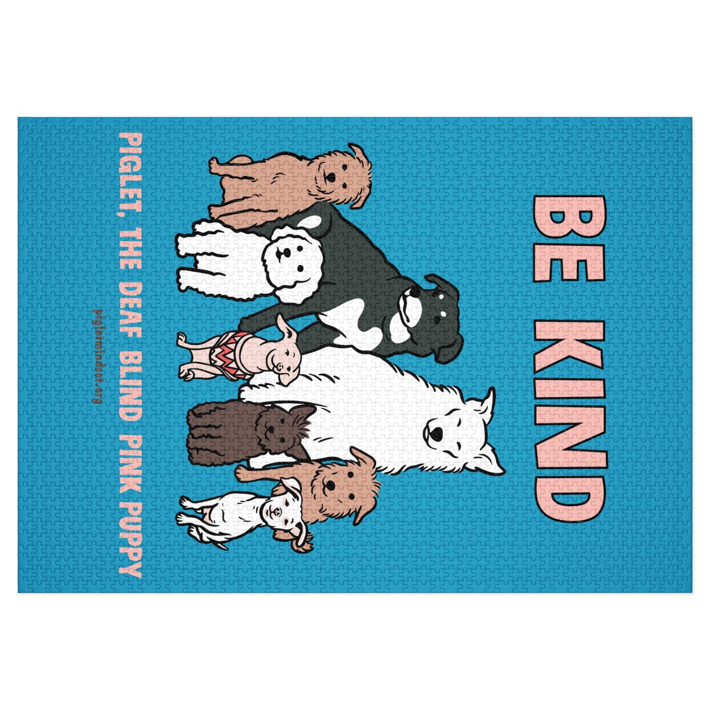 Piglet and his Pack Be Kind Jigsaw Puzzle with Tin