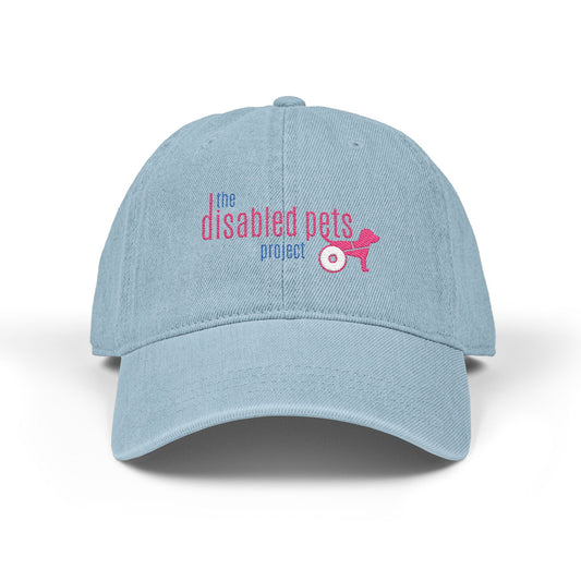 Cute Embroidered Denim Hat for Pet Parents who care for Disabled Pets!