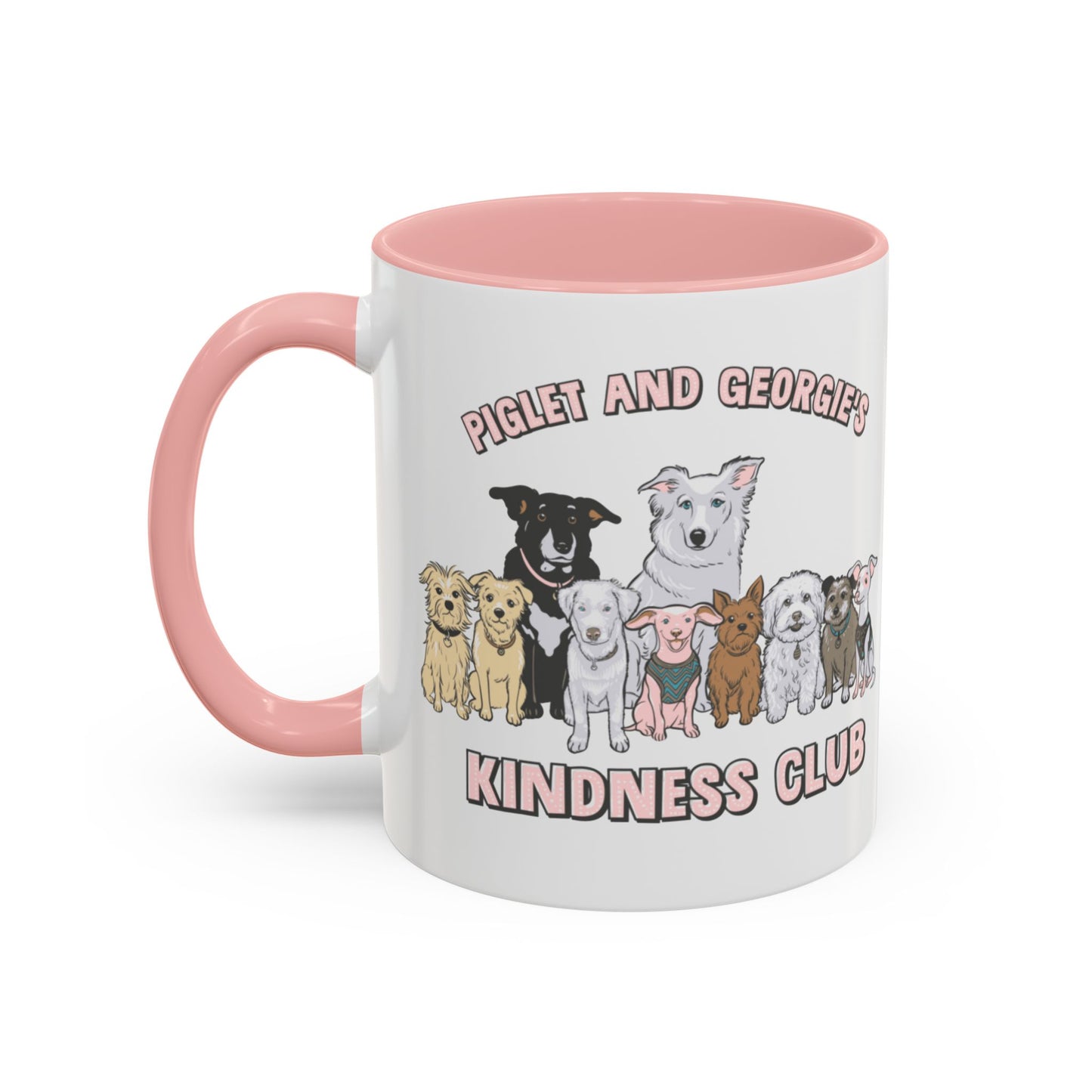 Piglet and Georgie's Kindness Club Accent Coffee Mug (11, 15oz)