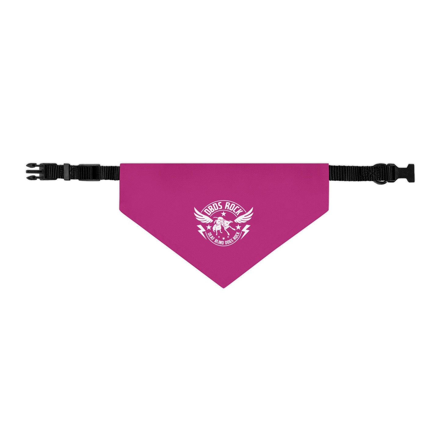 DBDR Pink Pet Bandana Collar - for the DeafBlind dog in your life!