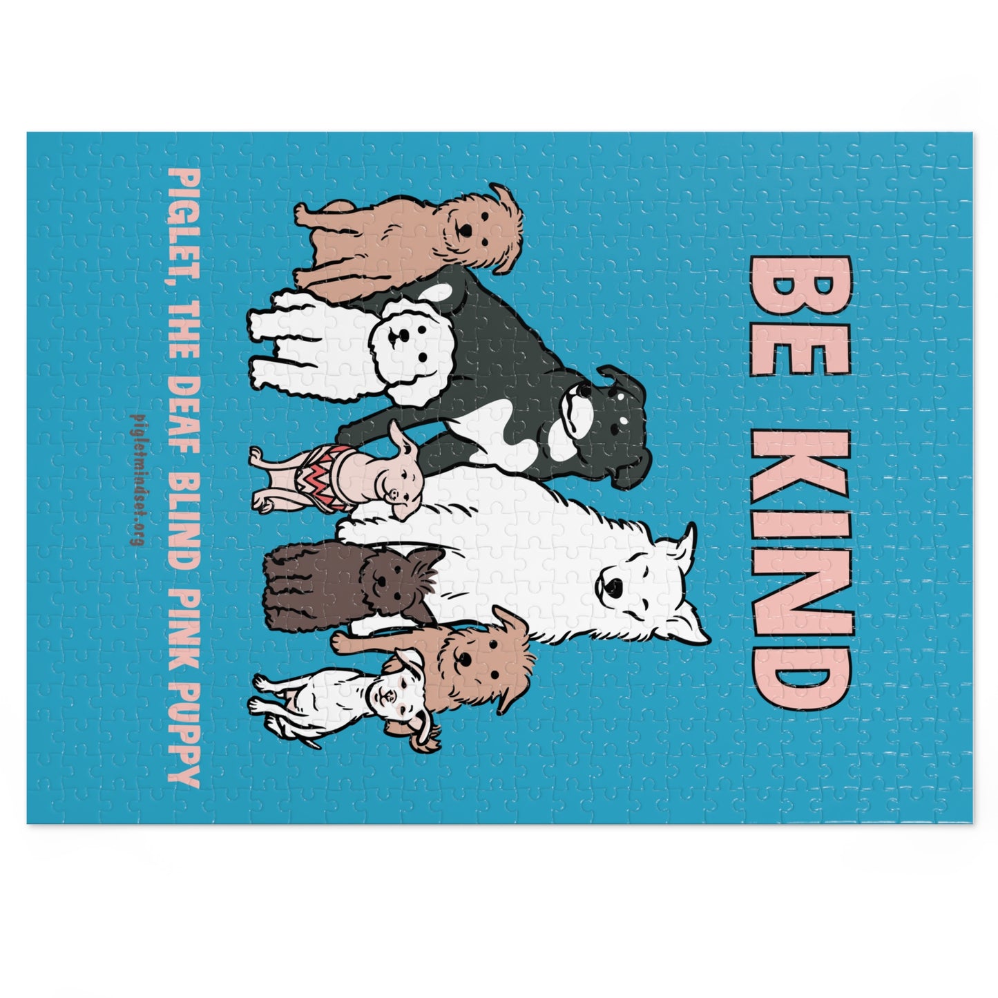 Piglet and his Pack Be Kind Jigsaw Puzzle with Tin