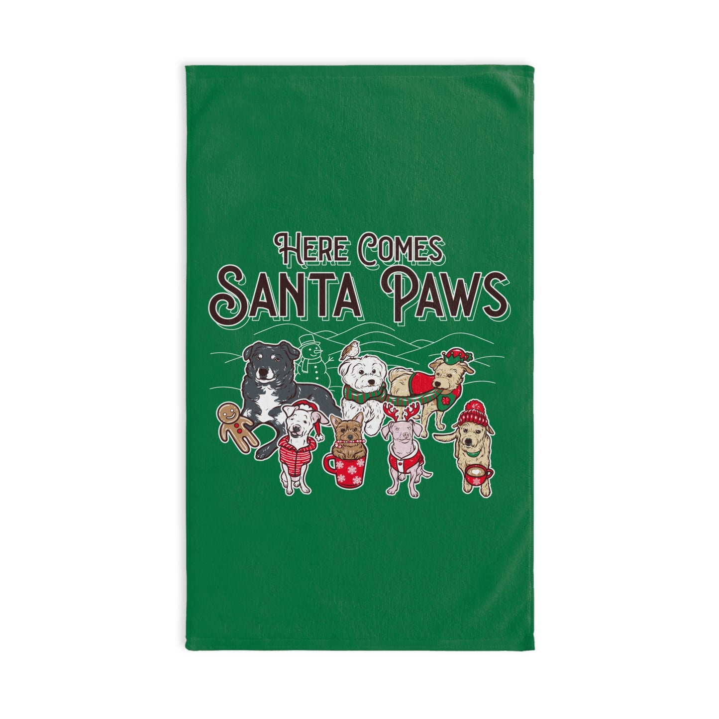 Christmas 'Here Comes Santa Paws' Hand Towel