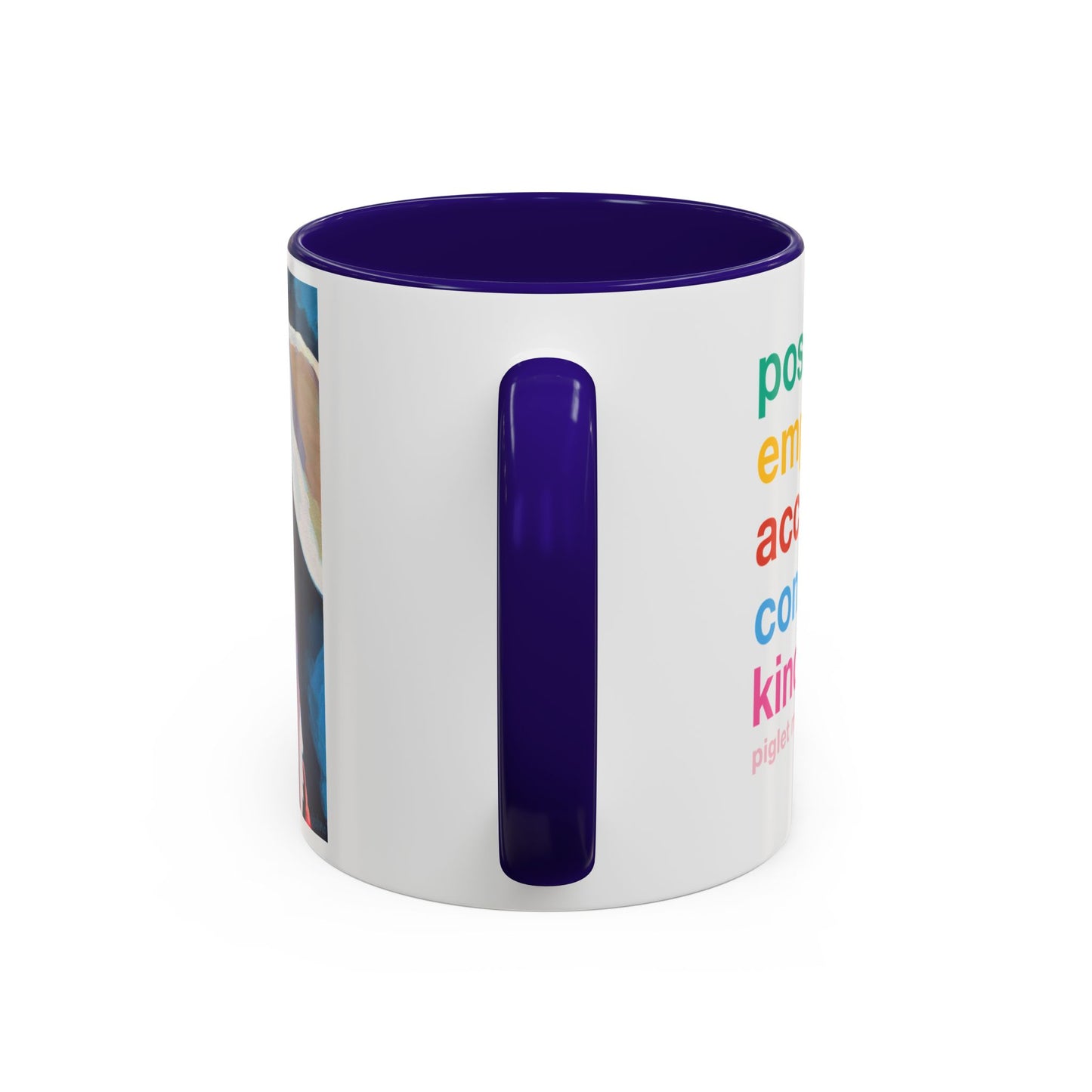 Colorful Piglet the Dog Portrait Mug (11oz & 15oz) — Vibrant Canine Art Coffee Cup