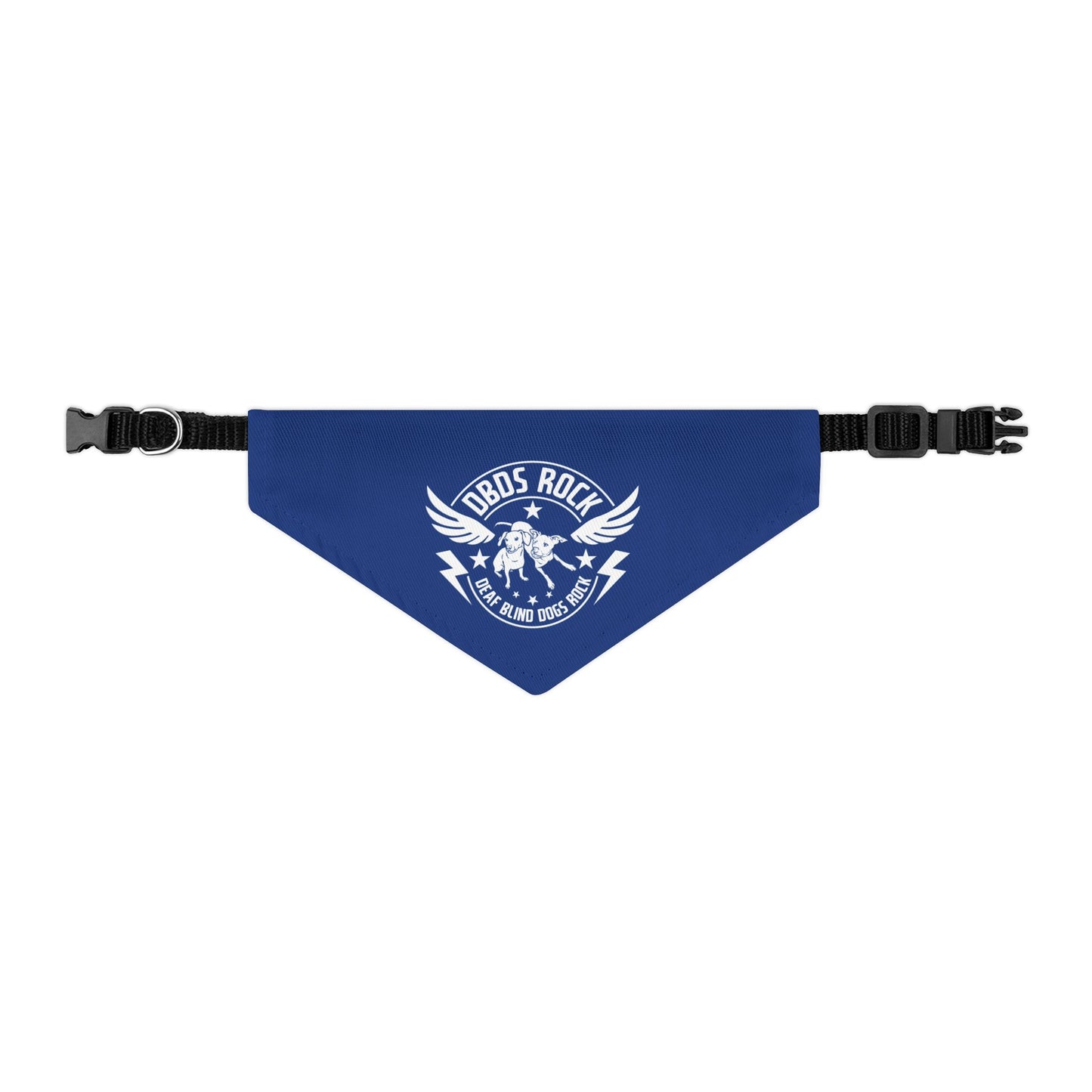DBDR Blue Pet Bandana Collar - for the DeafBlind dog in your life!