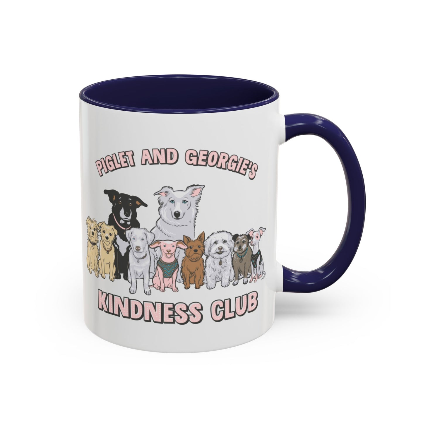Piglet and Georgie's Kindness Club Accent Coffee Mug (11, 15oz)