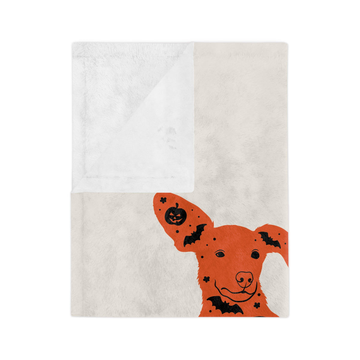 Piglet Halloween Blanket — “Orange is the new Pink” Velveteen Throw