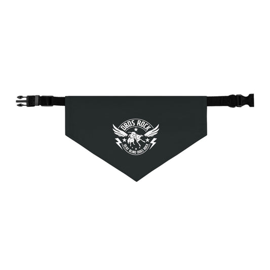 Black DBDR  Pet Bandana Collar - for the DeafBlind dog in your life!