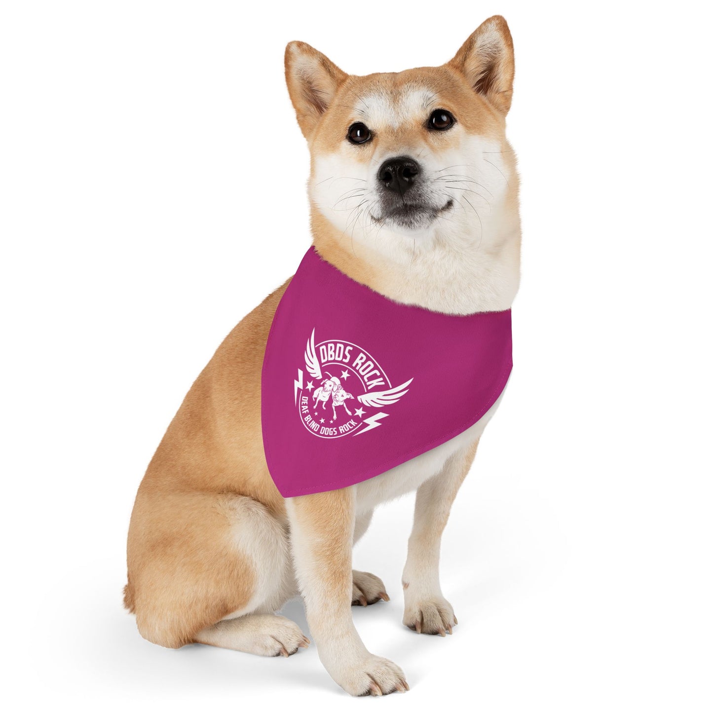 DBDR Pink Pet Bandana Collar - for the DeafBlind dog in your life!