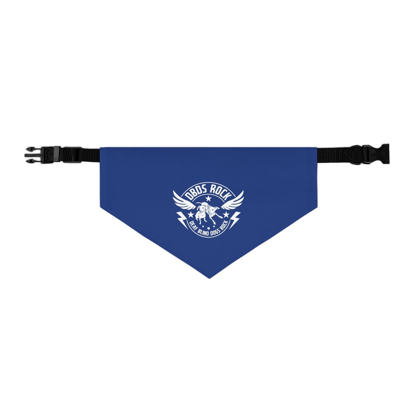 DBDR Blue Pet Bandana Collar - for the DeafBlind dog in your life!